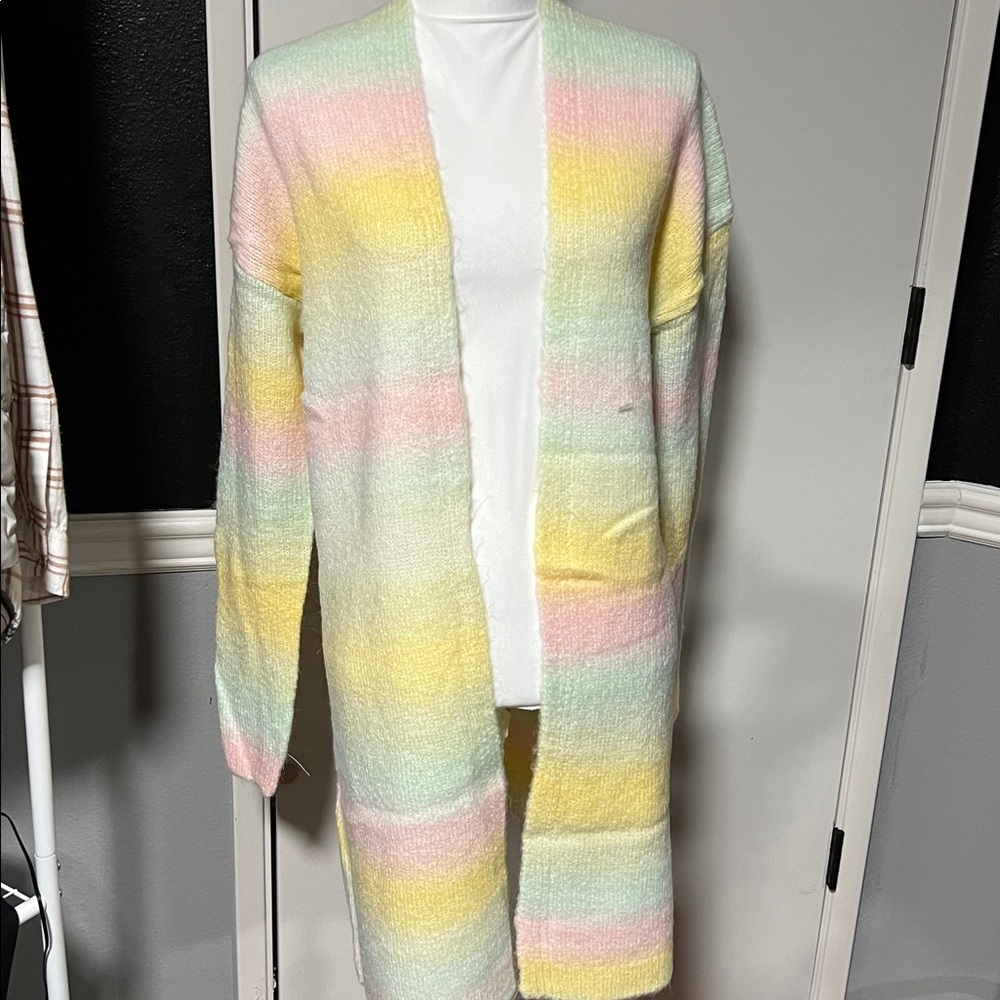 Hem & Thread Multicolor Striped Cardigan